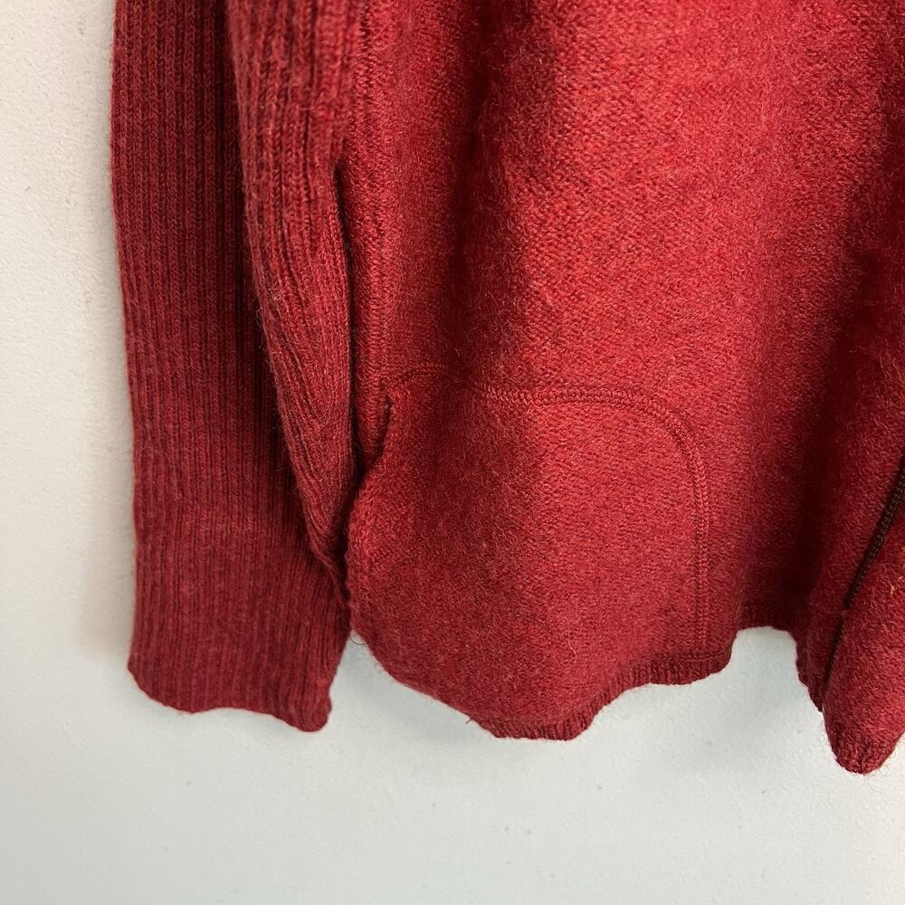 Vintage FG Women's 100% Wool Zip Up Sweater Red Sz L Australia Basic Classic - Picture 4 of 13